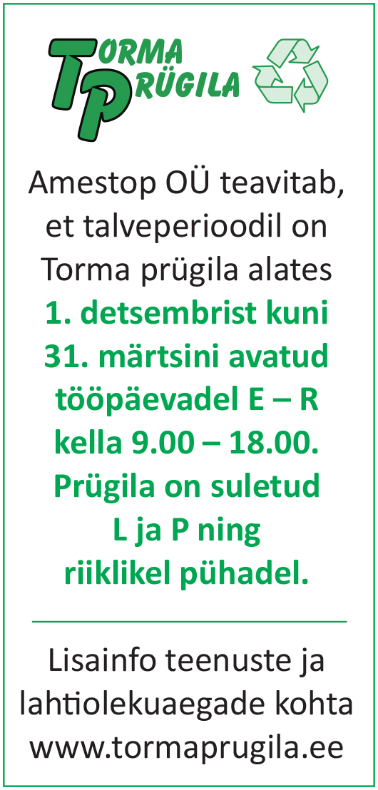 https://www.tormaprugila.ee/